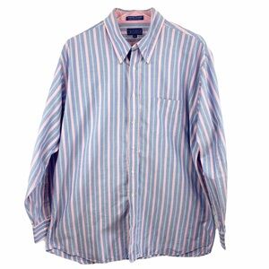 J. McLaughlin Superfine Striped Button Down XL